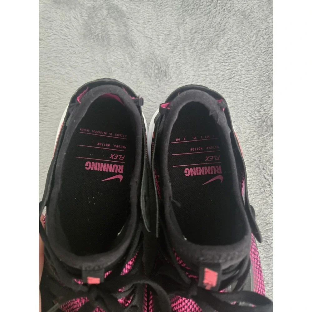 Nike Flex 2019 RN Running Athletic Shoes Women Size 8 Fushia Pink Black